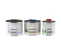 MG PRIME RAL 6035 Verde perlato/Pearl green Kit barattolo di vernice di base pronto all’uso + vernice trasparente 2K satinato 1,25L