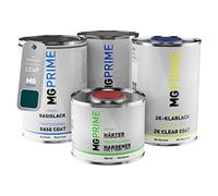 MG PRIME Vernice per auto Barattoli per Volkswagen VW LC6P / C6P / W7 3,5L | Emerald Green / Dragon Green Perleffekt, Kit vernice di fondo + base + trasparente 2K + indurente, pronto all'uso