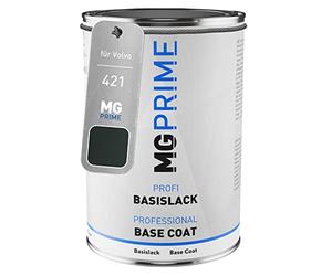 MG PRIME Vernice per auto Barattolo pronto all’uso per Volvo 421 Dark Olive Pearl/Emerald Green Metallic Vernice di base 1,0 litri 1000ml