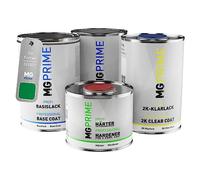 MG PRIME Vernice per auto Kit barattolo per Ferrari 181037 / X3 Green Jewel Vernice di fondo vernice di base 2K vernice trasparente indurente pronto all’uso 3,5L