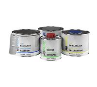 MG PRIME Vernice per auto Kit barattolo per Fiat 756 Misano Blu Vernice di fondo vernice di base 2K vernice trasparente indurente pronto all’uso 1,75L