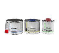 MG PRIME Vernice per auto Kit barattolo pronto all’uso per Opel GG2 Lava Rot/Absolute Red Vernice di base + vernice trasparente 2K 1,25L