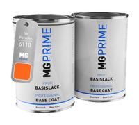MG PRIME Vernice per auto Kit barattolo pronto all’uso per Porsche 6110 Gulf Orange Vernice di fondo + vernice di base 2,0 litri 2000ml