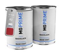 MG PRIME Vernice per auto Kit barattolo pronto all’uso per Saab R2 Toreadorroed/Toreador Red Vernice di fondo + vernice di base 2,0 litri 2000ml
