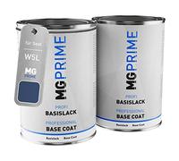 MG PRIME Vernice per auto Kit barattolo pronto all’uso per Seat W5L / 7Y Mystery Blue Metallic/Mystery Blau Vernice di fondo + vernice di base 2,0 litri 2000ml