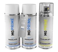 MG PRIME Vernice per auto Kit bombolette spray 2K per Fiat 120 Rosso Corsa/Racing Red Vernice di fondo vernice di base 2 componenti vernice trasparente bomboletta a spruzzo