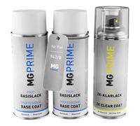 MG PRIME Vernice per auto Kit bombolette spray 2K per Fiat 942/B Rosso Amore Pearl/Rosso Amore Perleffekt Vernice di fondo vernice di base 2 componenti vernice trasparente