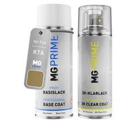MG PRIME Vernice per auto Kit bombolette spray 2K per Fiat KTA Mocha Latte/Capuccino Beige Bomboletta a spruzzo vernice di base 2 componenti vernice trasparente