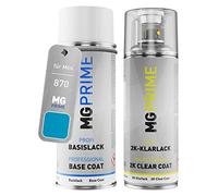 MG PRIME Vernice per auto Kit bombolette spray 2K per Mini 870 Electric Blue Metallic Bomboletta a spruzzo vernice di base 2 componenti vernice trasparente