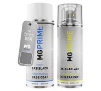 MG PRIME Vernice per auto Kit bombolette spray 2K per Peugeot ESX Gris Mercure Metallic Bomboletta a spruzzo vernice di base 2 componenti vernice trasparente