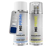 MG PRIME Vernice per auto Kit bombolette spray 2K per Volkswagen VW LC5B / C5B / H7 Atlantic Blue Metallic/Azu Atlantic Vernice di base 2 componenti vernice trasparente