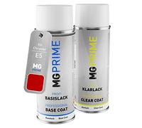 MG PRIME Vernice per auto Kit di bombolette a spruzzo per Chrysler E5 Rallye Red/Bright Red Bomboletta spray da 400ml di vernice di base vernice trasparente