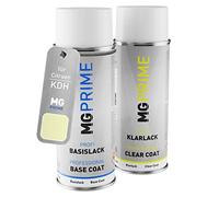 MG PRIME Vernice per auto Kit di bombolette a spruzzo per Citroen KDH Tritium Yellow/Tritium Beige Bomboletta spray da 400ml di vernice di base vernice trasparente
