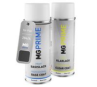 MG PRIME Vernice per auto Kit di bombolette a spruzzo per Fiat 284/A Grigio Underground Metallic Bomboletta spray da 400ml di vernice di base vernice trasparente