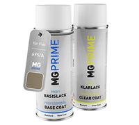 MG PRIME Vernice per auto Kit di bombolette a spruzzo per Fiat 695/A / 695 Grigio Colosseo Metallic/Colosseo Grau Metallic Vernice di base vernice trasparente 400ml