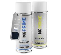 MG PRIME Vernice per auto Kit di bombolette a spruzzo per Ford 8CWAWWA / PN3JV0 / E Blaze Blue/Blazer Blau Bomboletta spray da 400ml di vernice di base vernice trasparente
