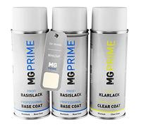 MG PRIME Vernice per auto Kit di bombolette a spruzzo per Honda NH624P Premium White Pearl Bomboletta spray da 400ml di vernice di fondo vernice di base vernice trasparente