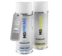 MG PRIME Vernice per auto Kit di bombolette a spruzzo per Hyundai ZAR Steel Grey 2 Metallic Bomboletta spray da 400ml di vernice di base vernice trasparente