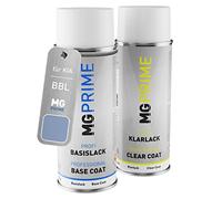 MG PRIME Vernice per auto Kit di bombolette a spruzzo per KIA BBL Horizon Blue Pearl Metallic/Himmelblau Metallic Bomboletta spray da 400ml di vernice di base vernice trasparente