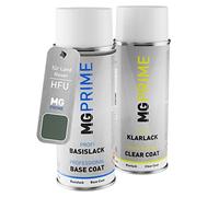 MG PRIME Vernice per auto Kit di bombolette a spruzzo per Land Rover HFU / LRC799 Keswick Green Bomboletta spray da 400ml di vernice di base vernice trasparente