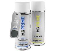 MG PRIME Vernice per auto Kit di bombolette a spruzzo per Nissan KPW Urban Grey Bomboletta spray da 400ml di vernice di base vernice trasparente