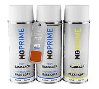 MG PRIME Vernice per auto Kit di bombolette a spruzzo per Porsche M2Y / M0 Papaya Metallic Bomboletta spray da 400ml di vernice di fondo vernice di base vernice trasparente