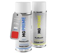 MG PRIME Vernice per auto Kit di bombolette a spruzzo per Smart C36L / EA8 Phat Red Bomboletta spray da 400ml di vernice di base vernice trasparente