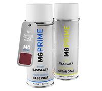 MG PRIME Vernice per auto Kit di bombolette a spruzzo per Suzuki Z2A Bordeaux Red Pearl/Mars Red Metallic Bomboletta spray da 400ml di vernice di base vernice trasparente