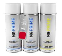 MG PRIME Vernice per auto Kit di bombolette a spruzzo per Toyota 3E5 Super Red 2 / Magmarot Bomboletta spray da 400ml di vernice di fondo vernice di base vernice trasparente
