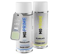 MG PRIME Vernice per auto Kit di bombolette a spruzzo per Volkswagen VW LB9Z / B9Z / K8 White Silver Metallic/Edelweiss Vernice di base vernice trasparente 400ml