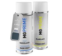 MG PRIME Vernice per auto Kit di bombolette a spruzzo per Volkswagen VW LH5Z / H5Z / J3 Atlantisblau Metallic/Deep Atlantis Blue Metallic Vernice di base vernice trasparente 400ml