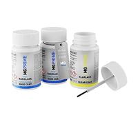MG PRIME Vernice per auto Kit stilo di ritocco per Fiat 018/B / 018 Blue Italia Pearl Vernice di fondo vernice di base vernice trasparente ognuno 50ml