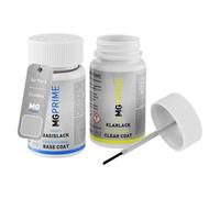 MG PRIME Vernice per auto Kit stilo di ritocco per Ford 2JLEWHA / PCAAF Stardust Silver Metallic Vernice di base vernice trasparente ognuno 50ml