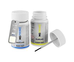 MG PRIME Vernice per auto Kit stilo di ritocco per KIA FA Milky Beige Vernice di base vernice trasparente ognuno 50ml