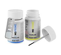 MG PRIME Vernice per auto Kit stilo di ritocco per Seat A7W / 8E Reflex Silver Metallic/Brillant Silber Metallic Vernice di base vernice trasparente ognuno 50ml