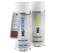 MG PRIME Vernice per auto Spray per Audi LZ7S / Z7S / 6Y Daytonagrau P. +1K | Daytona Grey Pearl / Daytonagrau Perleffekt, Kit vernice di base + trasparente, bombolette spray 400ml