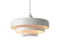 MG REAL Lampadario a LED, design a 3 strati, moderna luce a sospensione in metallo per sala da pranzo, soggiorno, camera da letto, isola della cucina, caffè, 35cm,Bianca