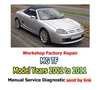 MG TF Guida alla manutenzione del servizio dell'officina del collegamento diagnostico automobilistico del motore di riparazione manuale di fabbrica per modelli 2002-2011