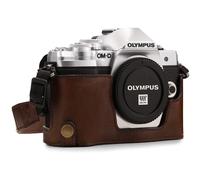 MG1351Olympus OM-D E-M10Mark III Ever Ready Custodia per fotocamera in pelle con tracolla, con accesso a y, scura