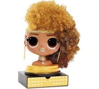 LOL Surprise OMG Testa da Acconciare con Capelli Adesivi per Stili Infiniti, 30 Sorprese e Accessori, Royal Bee