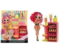 Lol surprise omg sweet nails: pinky pops fruit shop. include 15 sorprese tra cui veri smalti, unghie finte, sticker, glitter, 1 fashion doll e molto altro