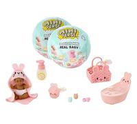 MGA's Miniverse Make It Mini Real Baby Nurture, confezione da 2 - Oggetti in miniatura da collezione per la cura del bebè con mini bebè e accessori, 8 modelli da collezionare, età 8+