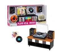 MGA's Miniverse Giradischi in miniatura da collezione Real Music - Giradischi in miniatura con 1 vinile, mobiletto e altoparlanti, compatibile con i vinili Miniverse, a bambini/e dagli 8 anni in su
