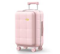 MGB Bagaglio a mano 22 X 14 X 9 Compagnia aerea Approvato Valigia con Ruote, 20 Pollice Valigia Da Viaggio, grigio scuro, Carry-on, Tasca frontale