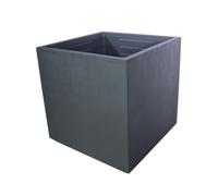 mgc24 Millennium - Vaso per piante con serbatoio dell'acqua e ruote, Ø 49 x 49 cm, colore grigio cenere, per giardino, terrazza e balcone, resistente alle intemperie e ai raggi UV