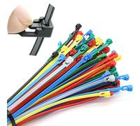 MgcTolBox 100 Pezzi Fascette Plastica Riutilizzabili 300 x 4.8 mm, Fascette Colorate, Fascette Elettricista Autobloccanti Resistenti Per Recinzione Ordinare Cavi