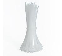 Mgctolbox Fascette Plastica Bianche 200mm x 4,8mm Fascette Riutilizzabili Elettricista Nylon per Famiglia, Giardinaggio, Cable Management, Uso Interno ed Esterno 100 Pezzi