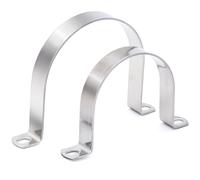 MgcTolBox U-Fascette Stringitubo Acciaio Inox Ø102 mm, Morsetti Per Tubi - 4 Pezzi Per Confezione