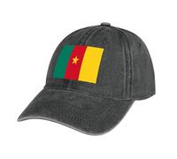 MGDIFYXAA Cappellino con Visiera Estivo Bandiera Uomo Trucker cap Berretto da Baseball Cappellino da Baseball Bandiera del Camerun Cappelli Unisex Traspirante Nero Trucker Cappello