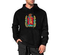 MGDIFYXAA Felpa da Uomo con Cappuccio, Bandiera del Territorio di Krasnoyarskiy Maniche Lunghe da Uomo con Cappuccio, con Tasche, Felpa Traspirante, Leggera, Casual, Abbigliamento Sportivo XXL